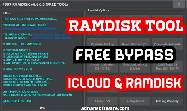 ramdisk #007 for icloud unlock tool