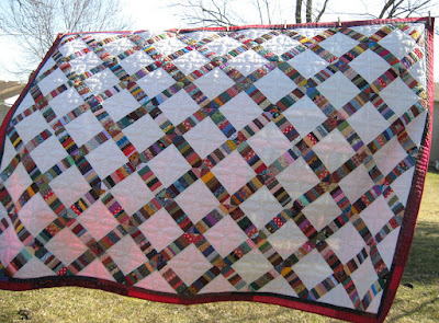 Scrappy String-X quilt