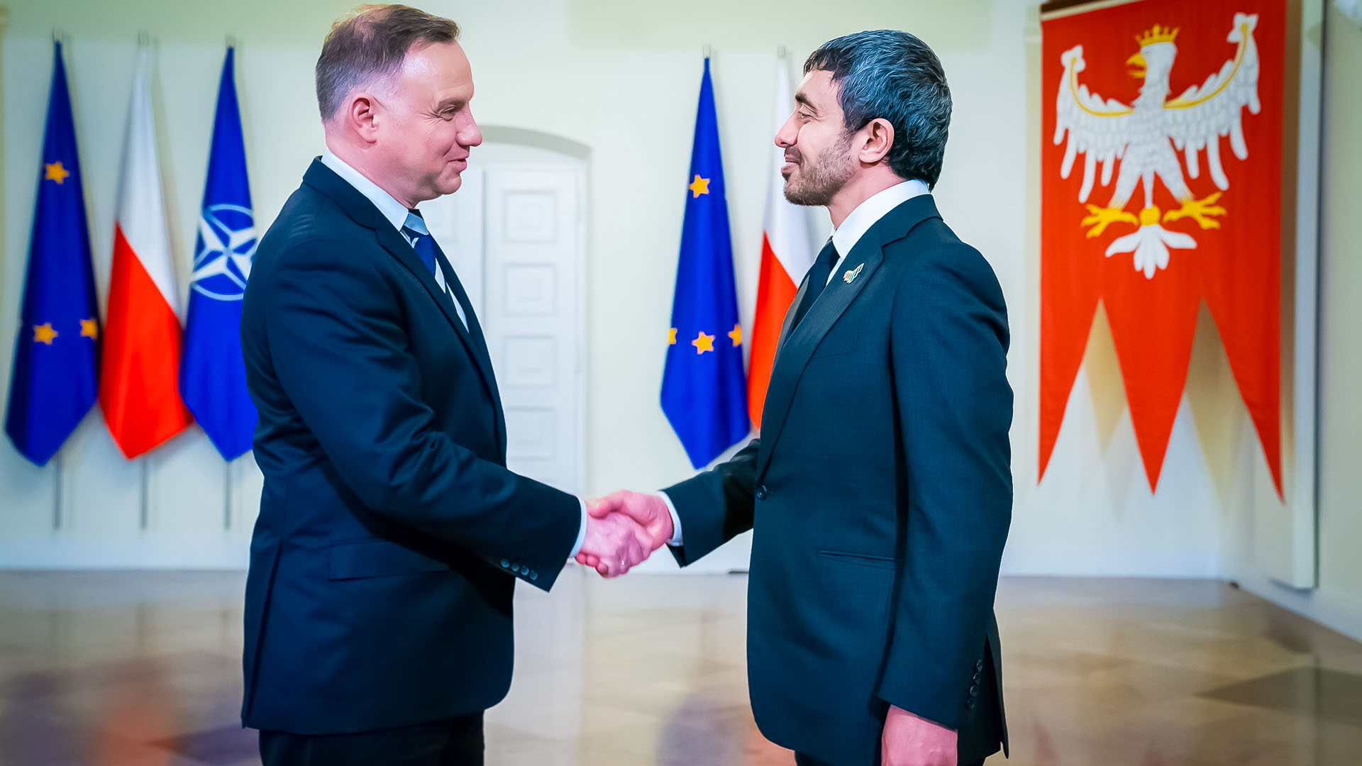 President of Poland meets with UAE Foreign Minister