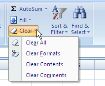 Menghilangkan format pada Cell Excel
