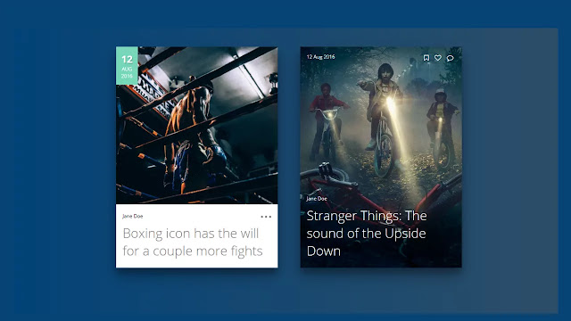 News Card with Content Revealing on Hover