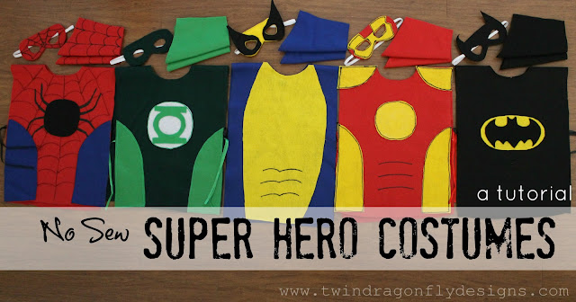 DIY no sew superhero costumes