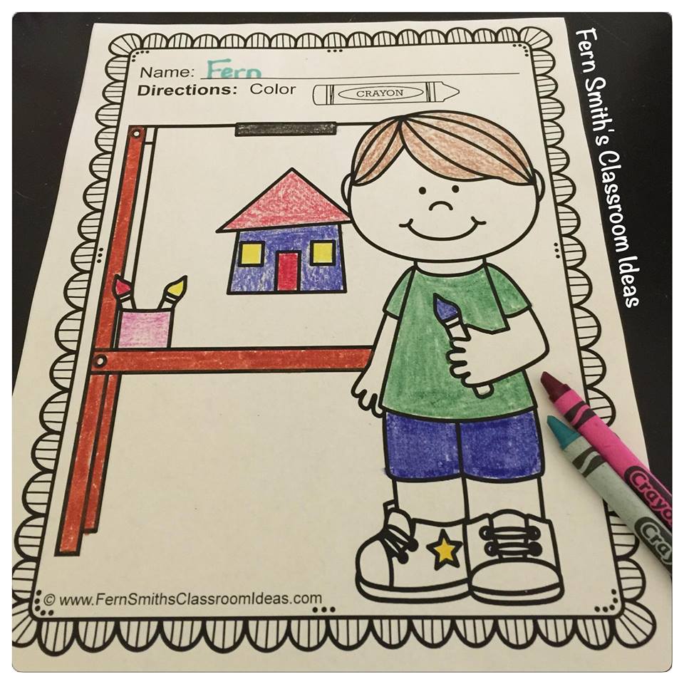 Five Reasons Elementary School Children Should Color For Fun! Fern Smith's Classroom Ideas' Fern Smith Guest Blogs at Jenny's Crayon Collection Blog.