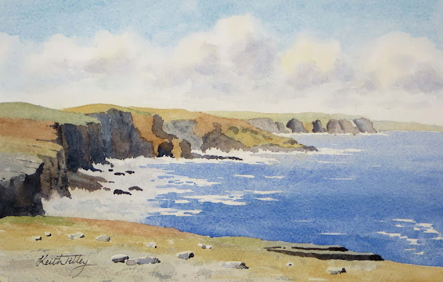 Coastline at Sandside, Caithness, Scotland. On the North Coast 500 tourist route. Giclee art print