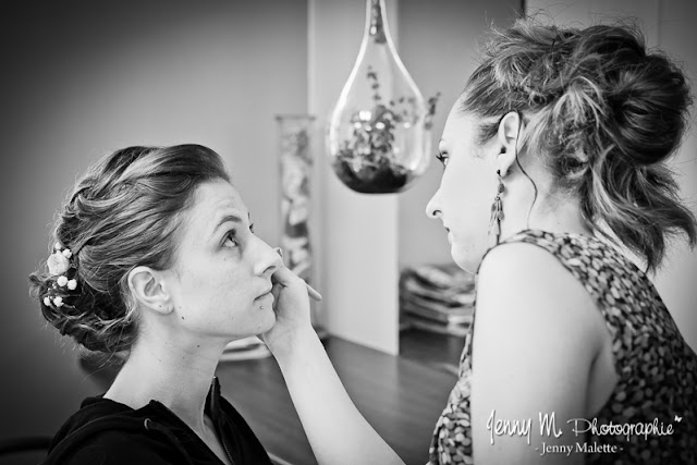 reportage photo maquillage de la mariée