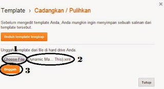 upload template blogger