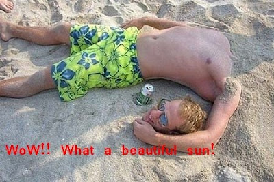 Funny human picture:Sunbathe 搞笑人类贴图：日光浴