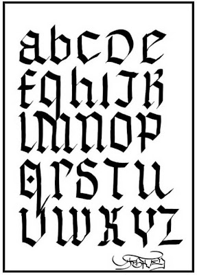 Gothic Alphabet for Graffiti