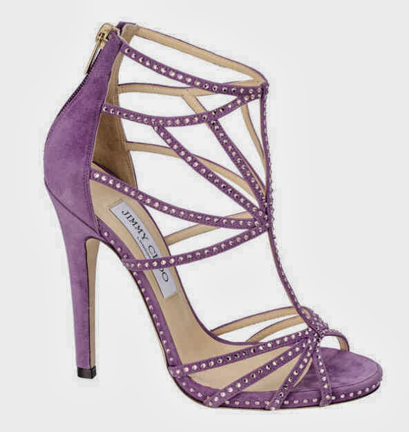 Jimmy Choo Vendetta Purple Lilac Embellished High Heel Sandals