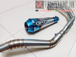 knalpot racing yamaha r25 ninja 250 M4 blue