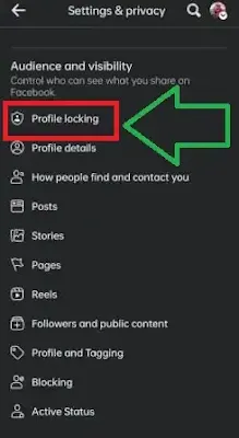mobile se facebook profile lock kaise kare step 4