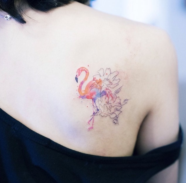 Este floral flamingo Este floral flamingo