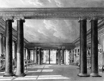 Dining Room, Carlton House, from The History of the Royal Residences by WH Pyne (1819)
