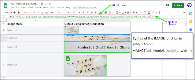 =image() in google sheet, image(), add image in google sheet