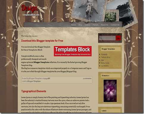 Design Blogger Template
