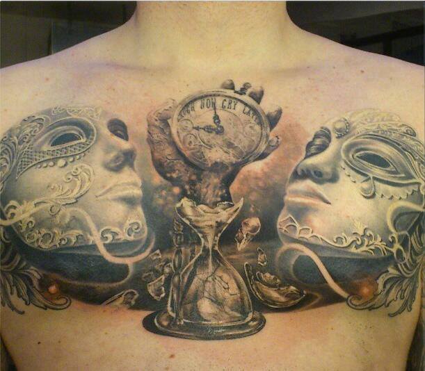 Skull Clock Tattoo