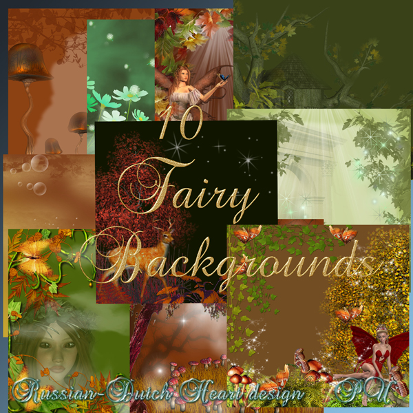 Today I have a pack of 10 fairy backgrounds for you