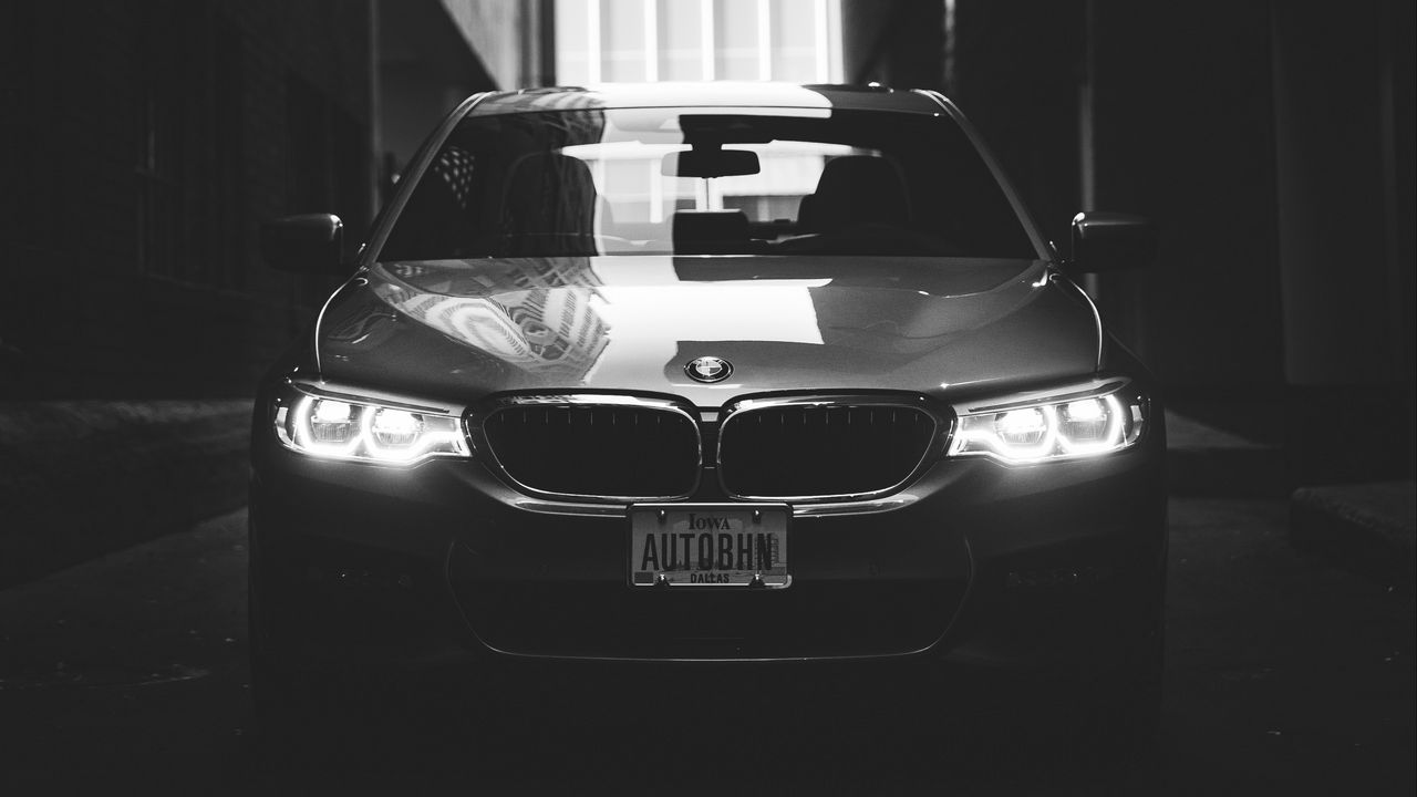 Wallpaper BMW Car Black White