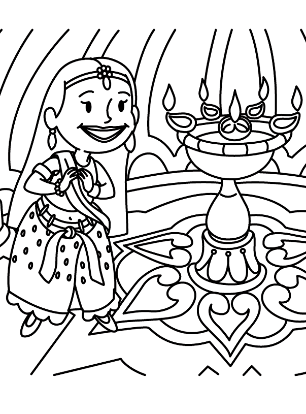 Download Free Coloring Pages: Diwali Coloring Pages, 2011 Deepavali Coloring Pages