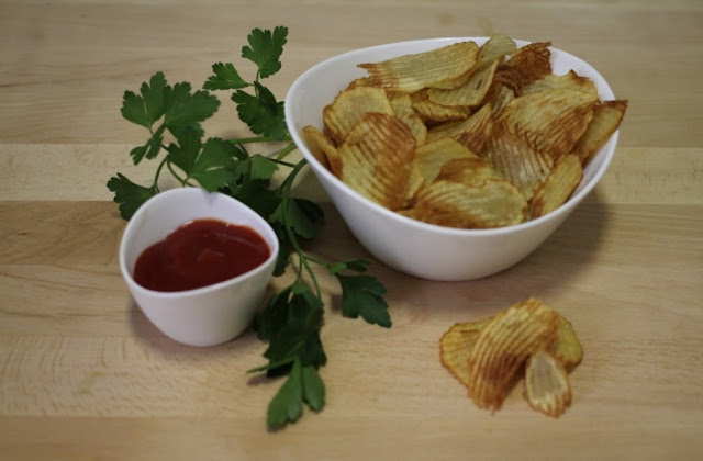 Patatas chips onduladas - El dulce mundo de Nerea