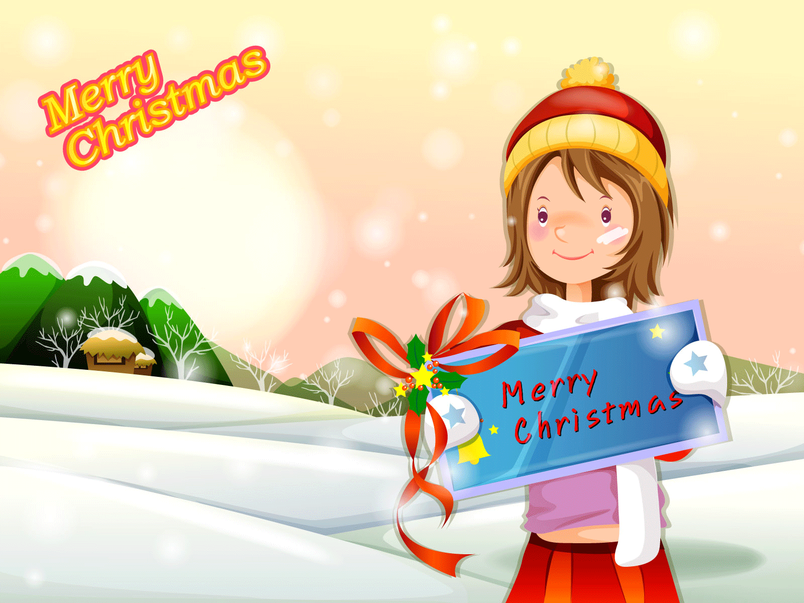 Free Christmas cartoon wallpaper