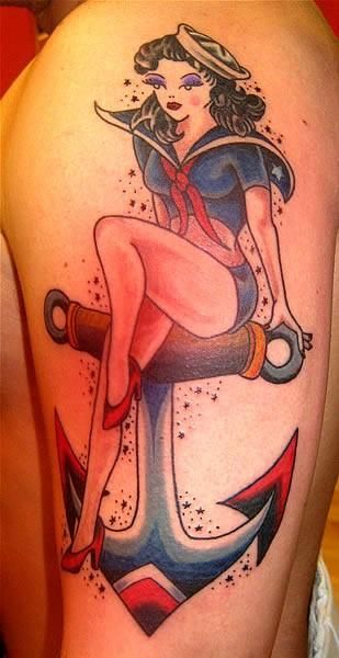 anchor-and-pin-up-girl-tattoo-