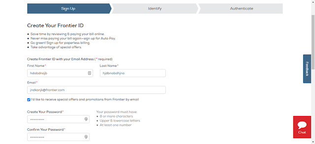 frontier create id