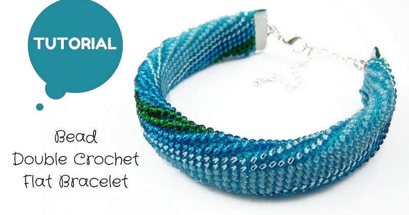 Flat Bead Crochet Bracelet Tutorial Uses Double Sided Tape Flat Bead Crochet Bracelet Tutorial Uses Double Sided Tape