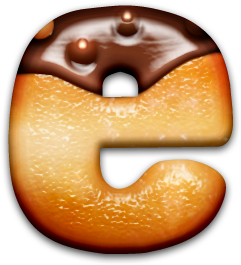 Alfabeto de Galletas con Chocolate.