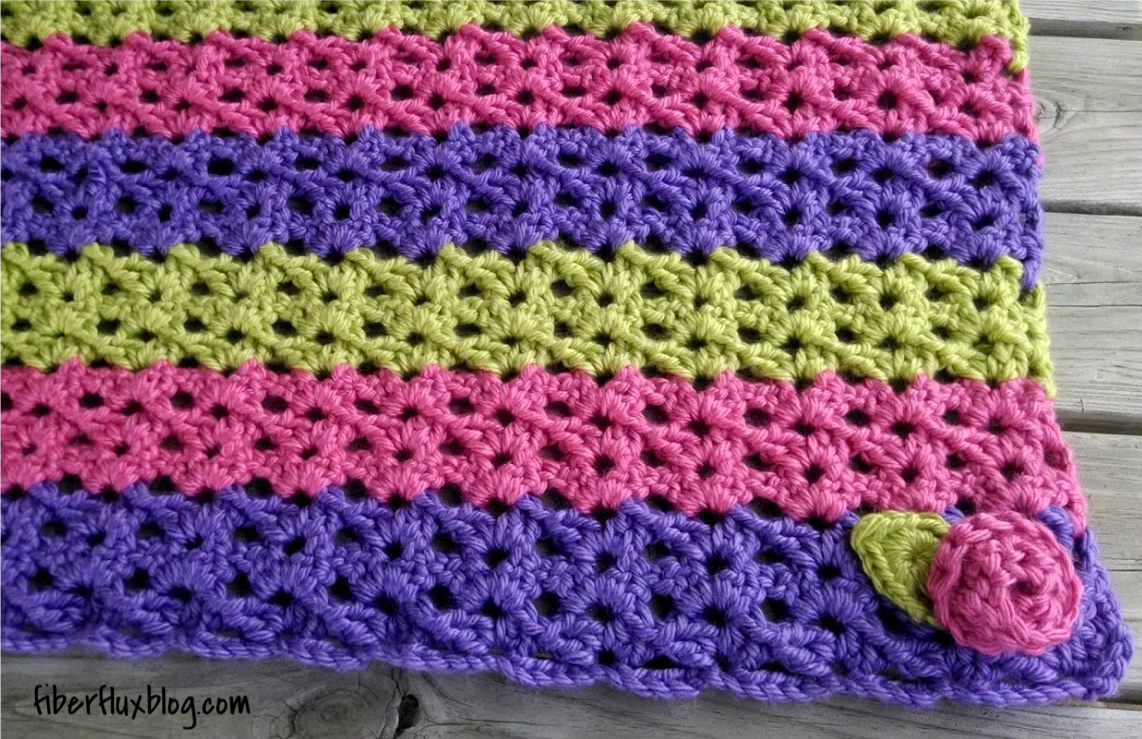 simple baby border blanket crochet Pattern Flux: Free Crochet Baby Fiber Sorbetto Blanket