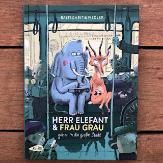 Ein lustiger Kindercomic: Herr Elefant und Frau Grau gehen in die große Stadt