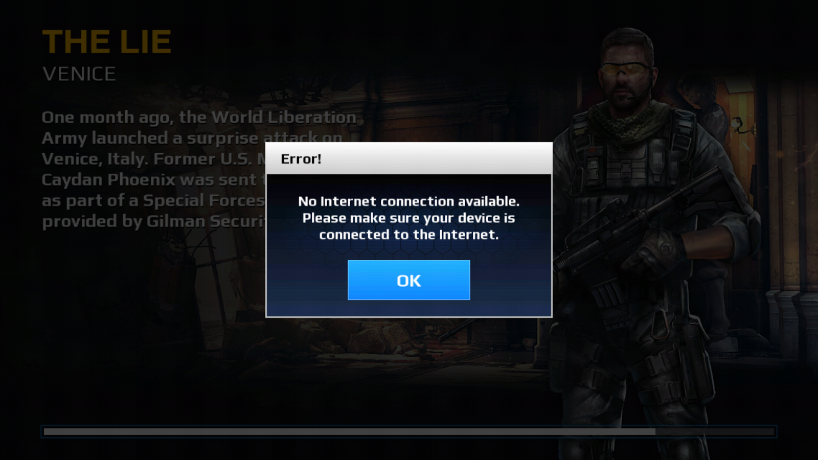 My Techie Guy Modern Combat 5 Android Game Error No Internet