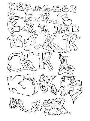 graffiti tags letters. ALPHABET GRAFFITI : LETTER K