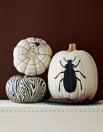 painted pumpkin black and white country living
