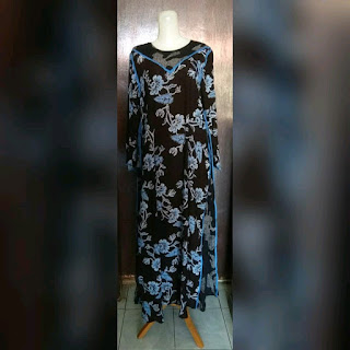 Model Baju Gamis Batik Kombinasi