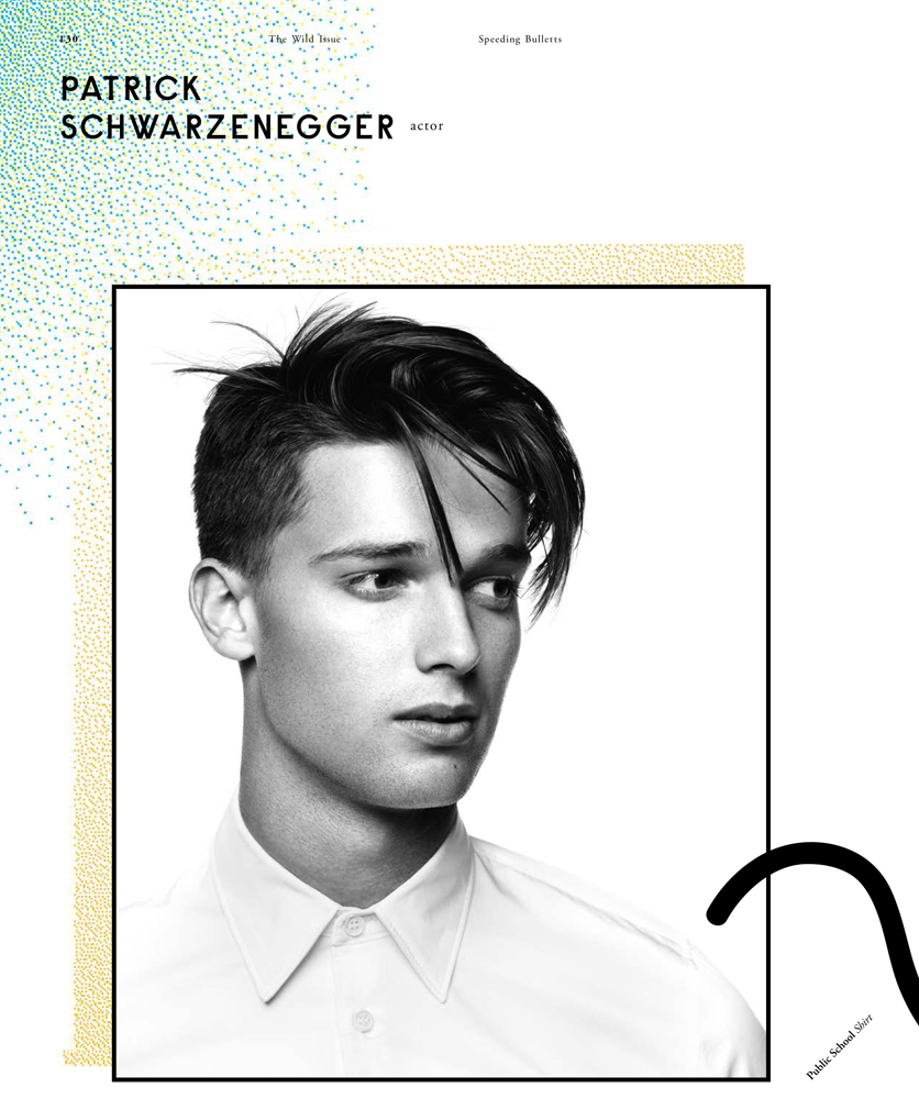 Patrick Schwarzenegger by Naj Jamai For Bullett Magazine July 2013 — Wild Things 