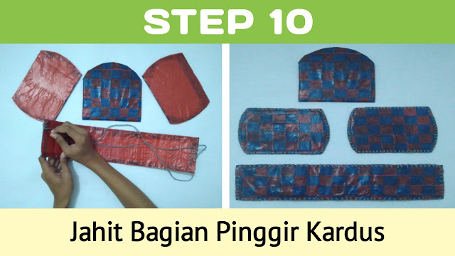 Step 10 - Jahit Bagian Pinggir Kardus