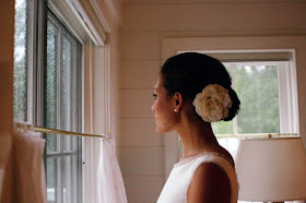 Bridal Updo with Flower