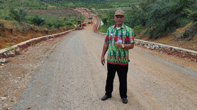 Pembangunan Sadaniang : Proyek Jalan Amawang-Suak Barangan Terkendala Cuaca