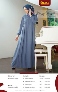 Koleksi Terbaru KEKE Gamis KLASSY 04 Baju Muslimah Simple Elegant Stylish Daily OOTD