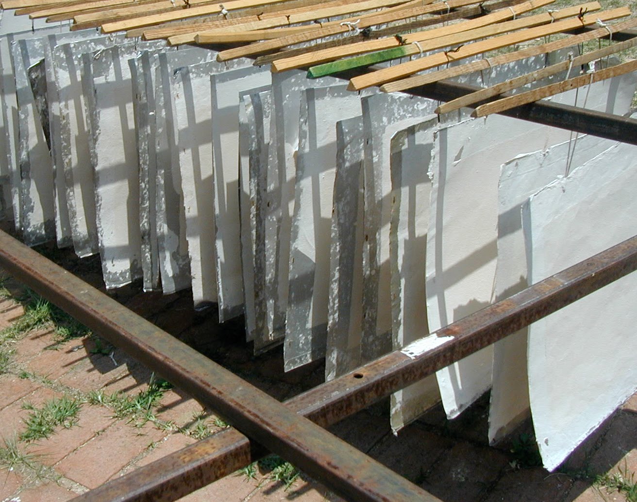 ... : SHADOW SHOT SUNDAY- hand made paper drying in the Mexican sun