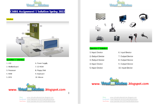 CS001 Assignment 1 Solution Preview Spring 2022