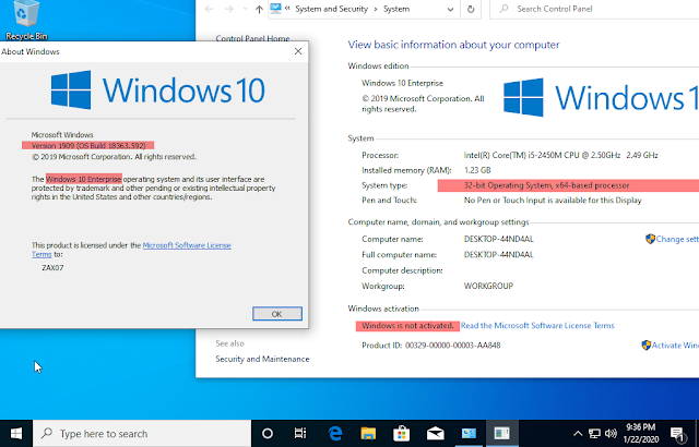 Windows 10 original  with all updates  January 2020  