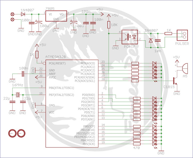 Skema LED Tachometer Arduino