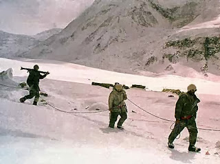 soldiers on The Siachen Glacier