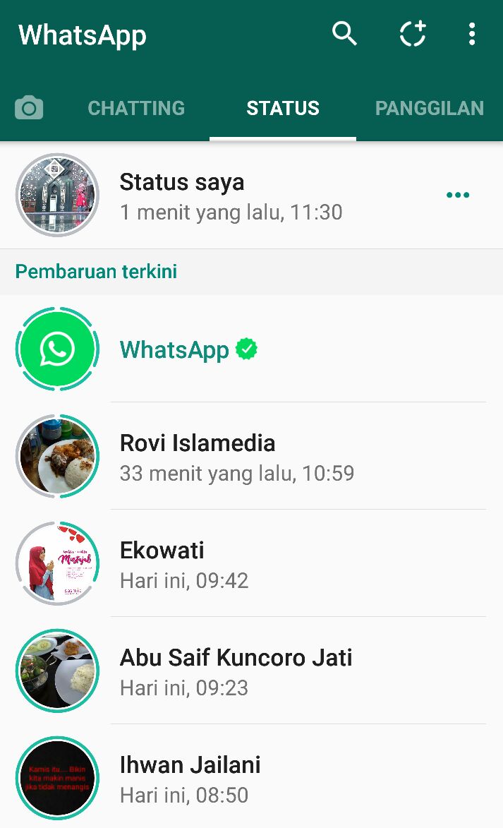 Ini Cara Bikin Status Foto Dan Video Fitur Terbaru WhatsApp Tarbiyah