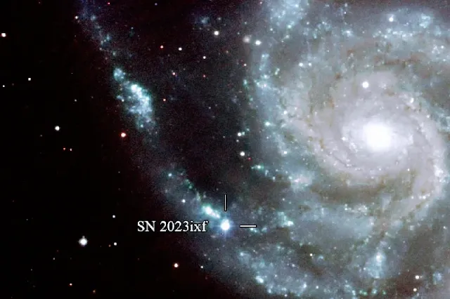 Supernova SN 2023ixf: Astrónomos presencian una explosión estelar en tiempo real en la Galaxia del Molino de Viento