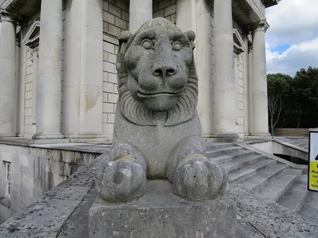 Stone lion at Casino Marino in Clontarf Dublin
