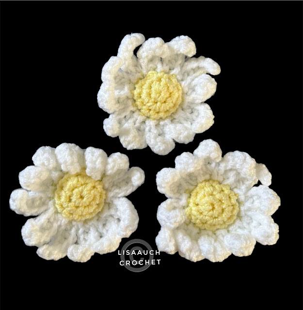 daisy crochet flower free pattern