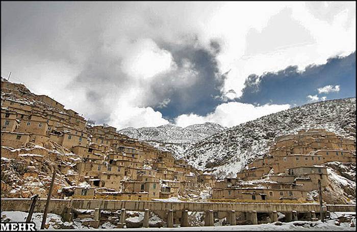 Palangan (meaning leopards in Persian) is a village located 47 kilometers north-west of Kamyaran in Iran's Kurdestan province. This village is spread over both sides of a valley. All of the houses are made of stone and like a staircase they are in a continuous pattern, i.e. the roof of one house is the yard of another house. This village is one of the most beautiful villages of the province not only because of its unique architecture, but also because of its beautiful nature. It is located beside a river which flows into the Sirwan River. This area was one of the important regions of Kurdistan from Saljooqi period on and Palangan Castle which is next to the village over a mountain bears witness to this claim. (source: Islamic Republic of Iran's Minister of Interior)